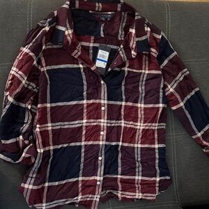 NWT Tommy Hilfiger Plaid Button Down